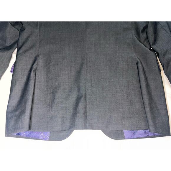 Ted Baker Endurance Blazer Size 44L Gray Jarrett 100% Wool Sportscoat Business - Picture 11 of 16